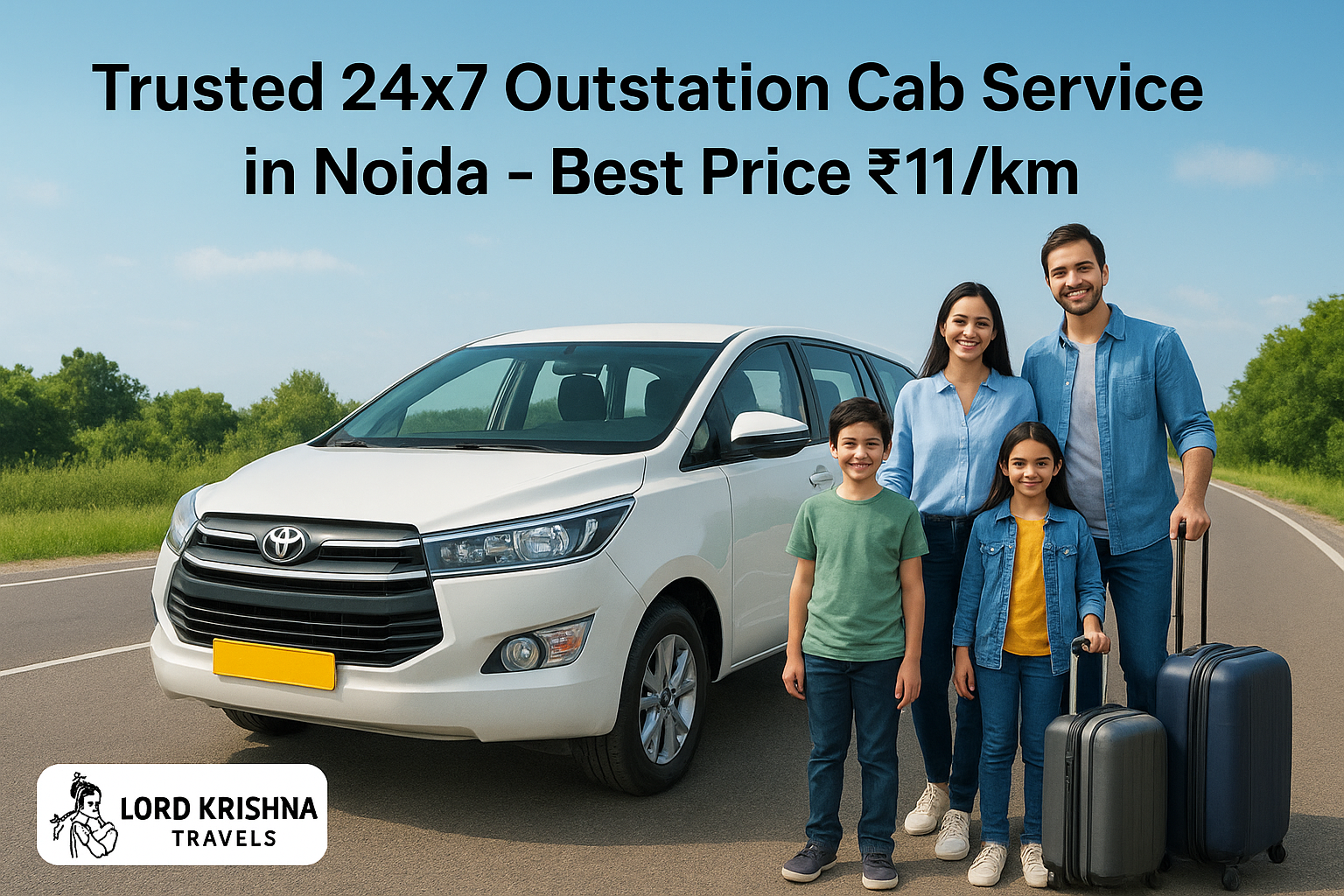 trusted 24x7 outstation cab service in noida – best price rs.11 per km